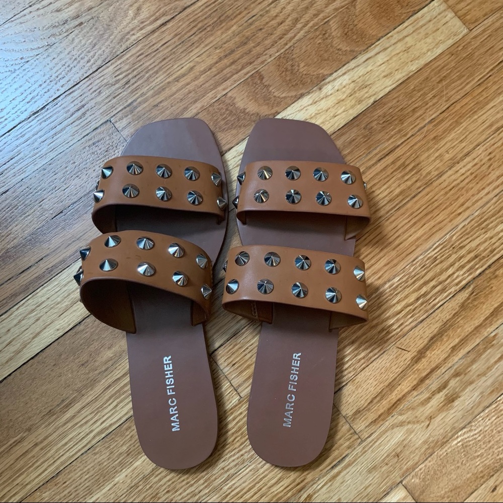Marc Fisher Studded Square Toe Sandal